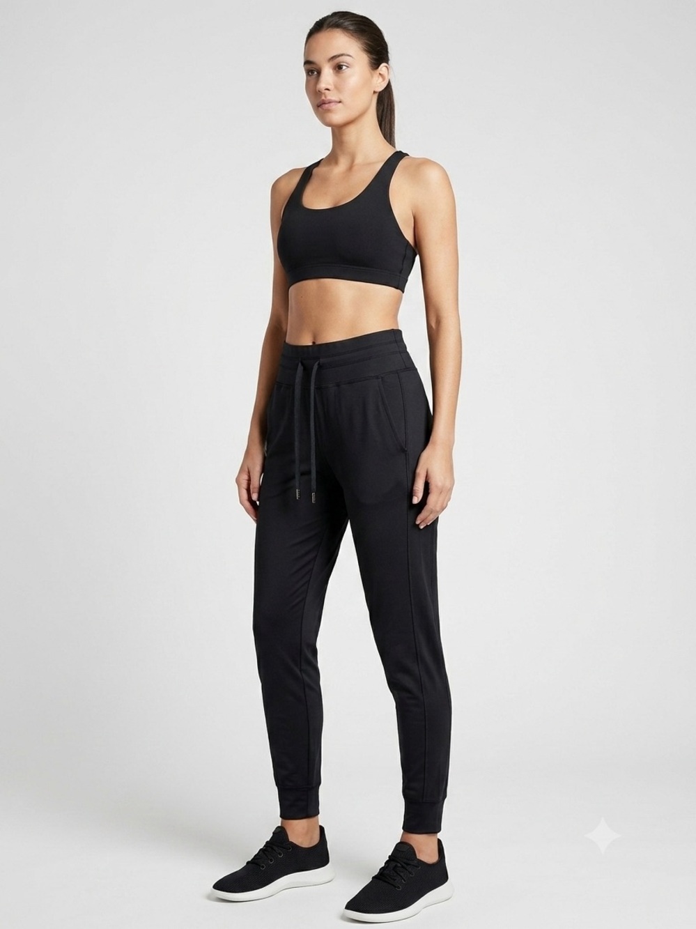 Halara Black High-Waisted Athletic Joggers Small Elastic Black perf. collection
